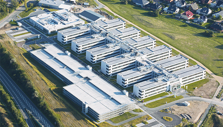 Referenz Luftaufnahme von IT city