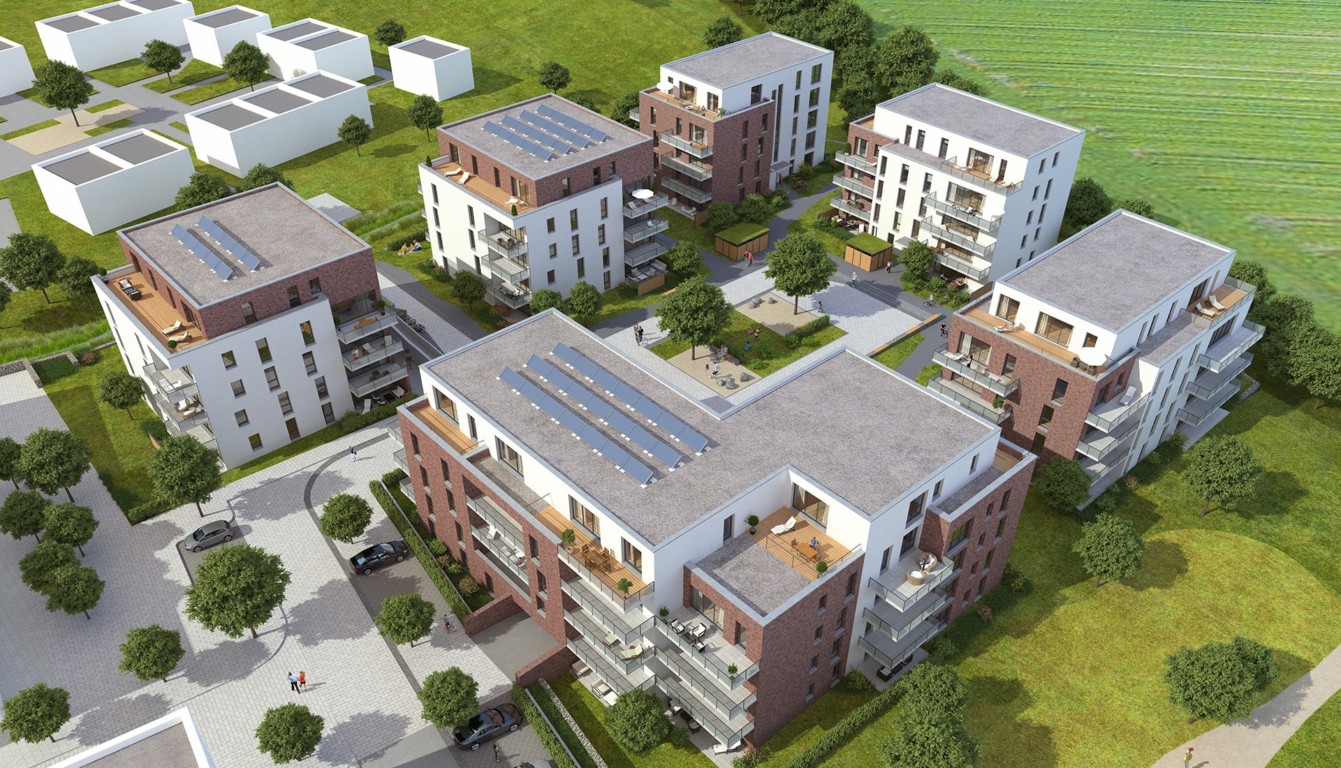 Weidenplan Luftaufnahme