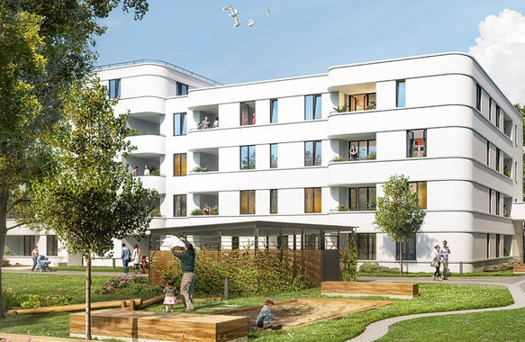Lindenhöfe in den Steimker Gärten.