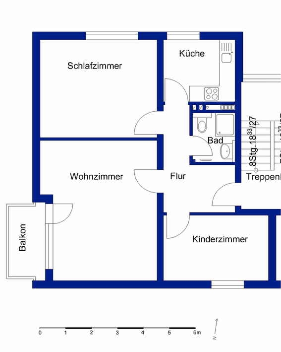 Schöne 3-Zimmer-Wohnung in ruhiger, grüner Umgebung - Foto 5
