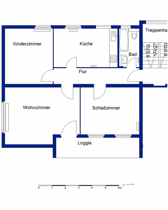 3-Zimmer-Wohnung im 4. Obergeschoss mit Loggia - Foto 5