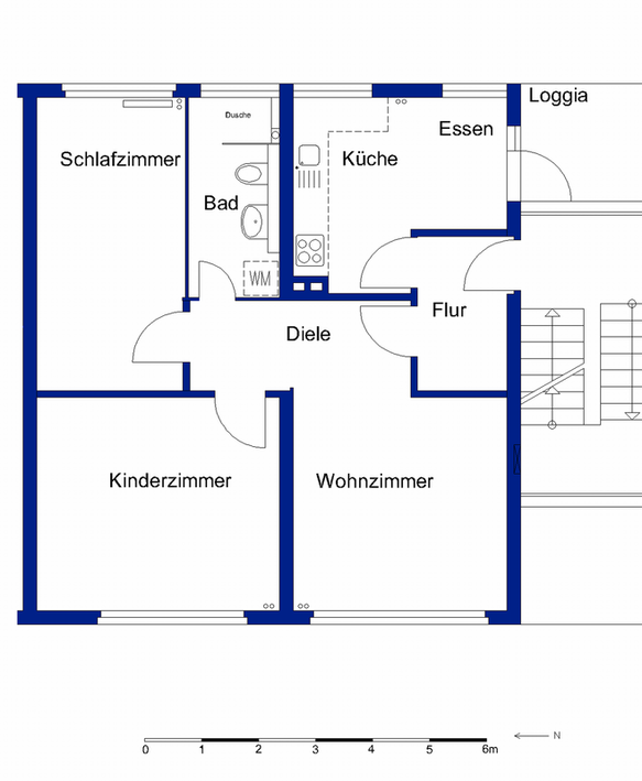 Zentral wohnen: 3 Zimmer, großzügige Küche und Loggia - Photo 5
