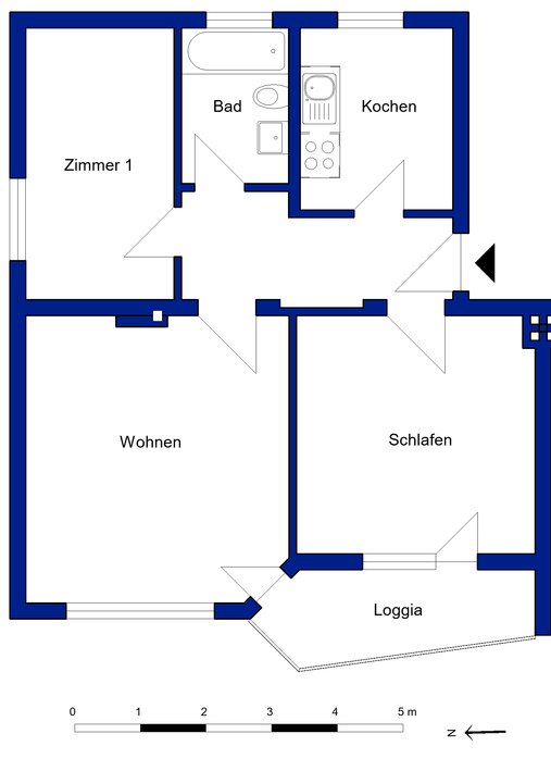 Fallersleben: Erdgeschosswohnung mit Loggia und Tageslichtbad - Foto 5