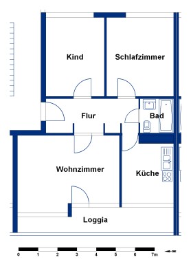 Moderner Vinylboden u. Loggia: Gepflegte 3-Zimmer-Wohnung mit Aufzug - Foto 4