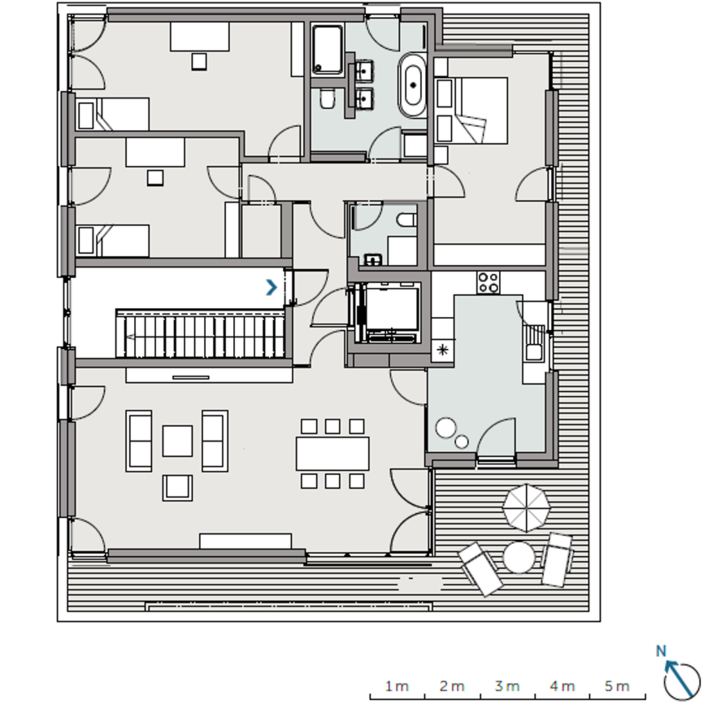 Wohnen auf höchstem Niveau: Penthouse mit Einbauküche und zwei Tiefgaragenstellplätzen - Foto 3