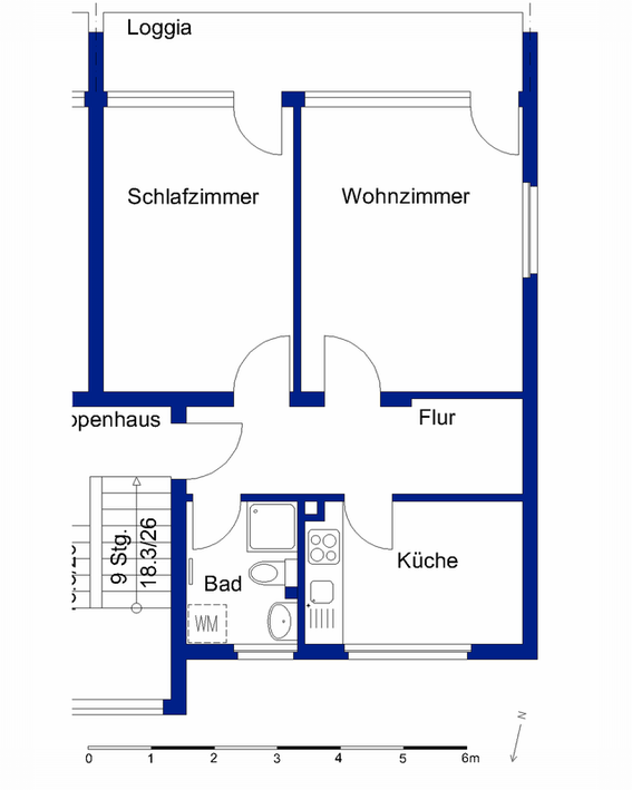 2‑Zimmer‑Wohnung in beliebter Lage nahe Innenstadt u. VW - Foto 1