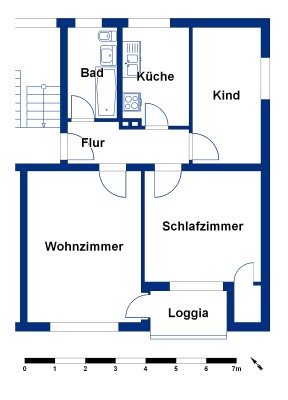 Erdgeschosswohnung in der Teichbreite mit drei Zimmern, Loggia, Tageslichtbad - Photo 5