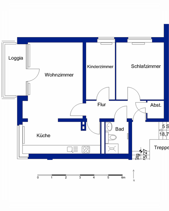 Bequem wohnen im Erdgeschoss – 3-Zimmer-Wohnung mit offener Küche in Detmerode - Foto 4