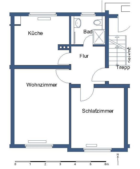 Zentrale Lage und mit Einbauküche: Perfekte 2-Zimmer-Wohnung im Erdgeschoss - Foto 5