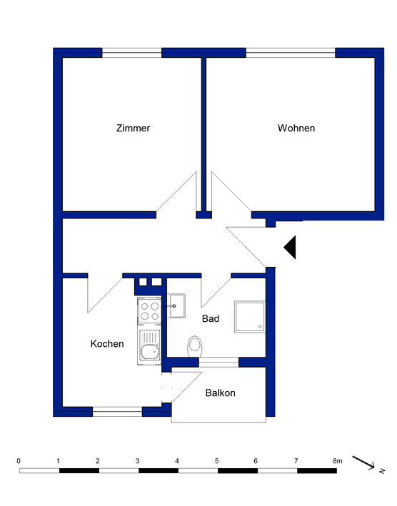 Wohltberg: Freundliche 2‑Zimmer‑Wohnung im Erdgeschoss mit modernem Duschbad - Foto 5
