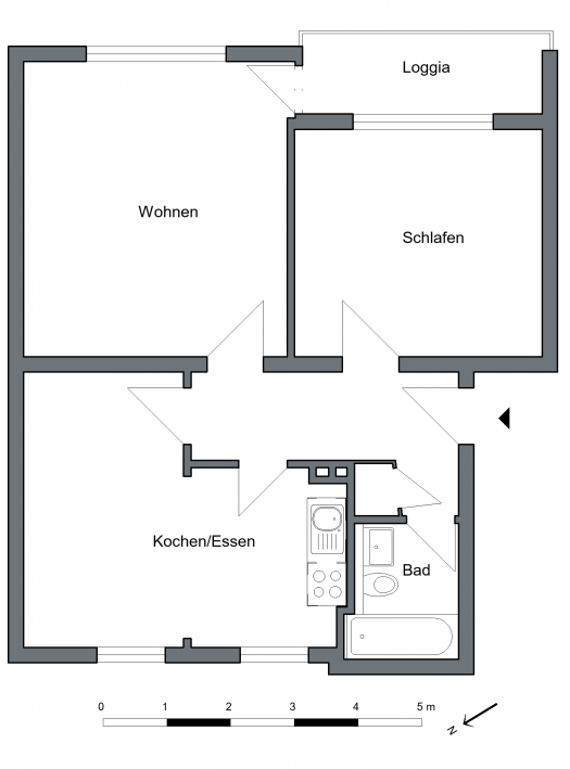 Citynah wohnen: 2-Zimmer-Wohnung mit Loggia im Hellwinkel - Foto 5