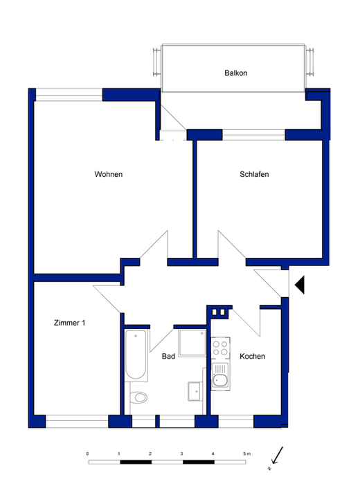 Freundliche 3‑Zimmer‑Wohnung mit großem Balkon in der Teichbreite - Foto 5