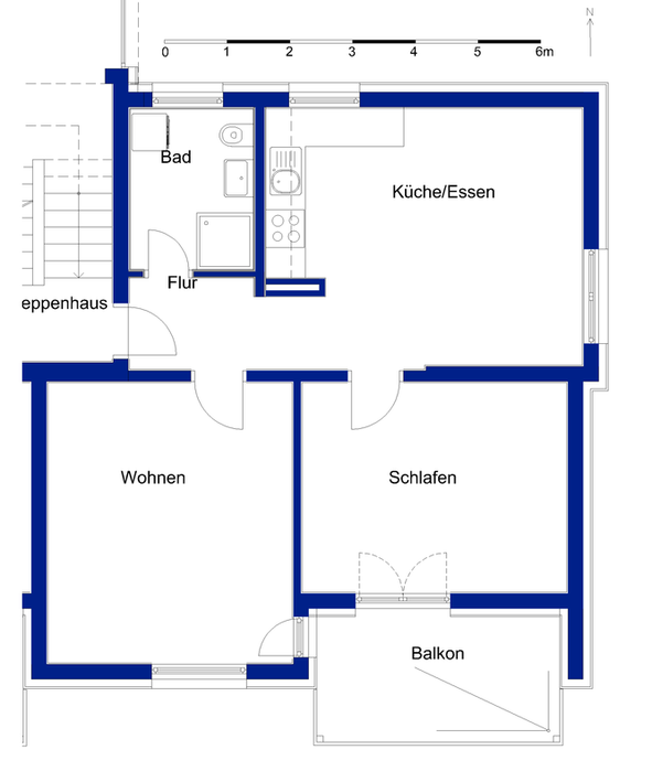 Komfortables Wohnen im Erdgeschoss: 2‑Zimmer‑Wohnung mit viel Platz - Photo 4